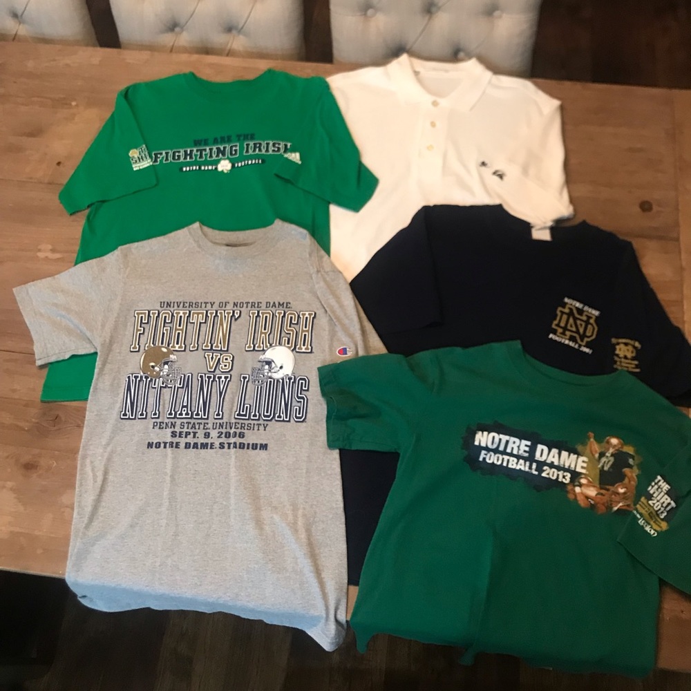 Notre Dame Fighting Irish vintage shirt lot